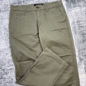 Y2K Old Navy Pants Mens 34x32 Green Herringbone Surplus Military Field Trouser